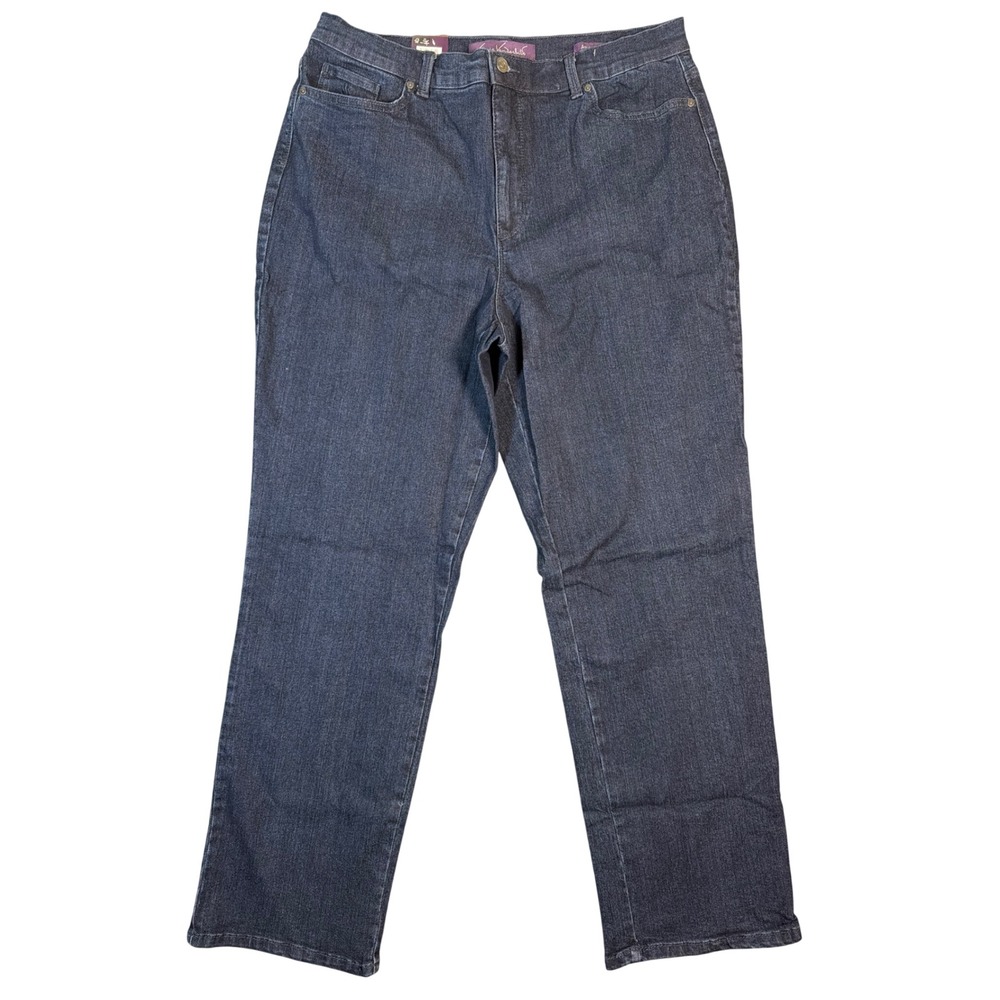 Gloria Vanderbilt Jeans Women 18 Amanda Dark Wash Tapered Leg Stretch NEW